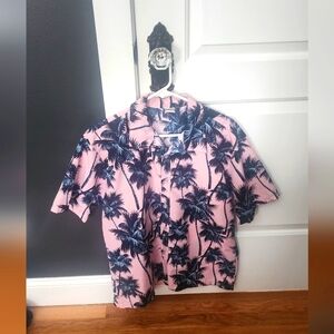 Shuangqi tropical print buttom up short-sleeved shirt